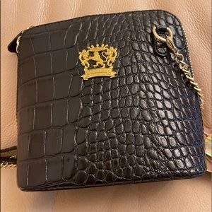 LAST CHANCE! Will donate 4.9. NWT Pratesi Firenze crossbody bag black croco